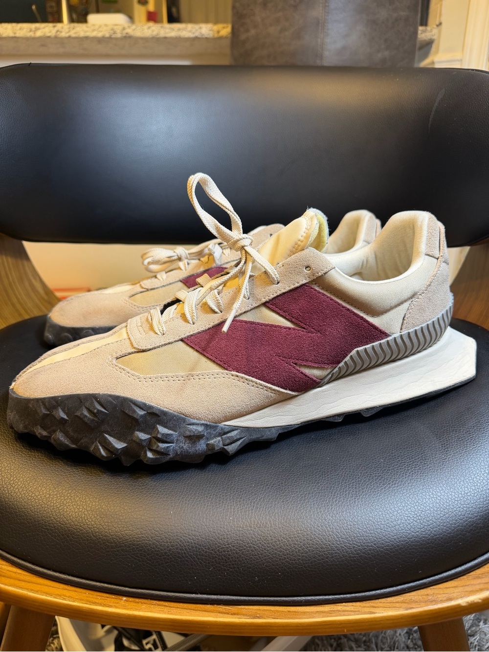 the New Balance XC-72 'Mindful Grey Burgundy' (SKU: UXC72KX) Size 15
